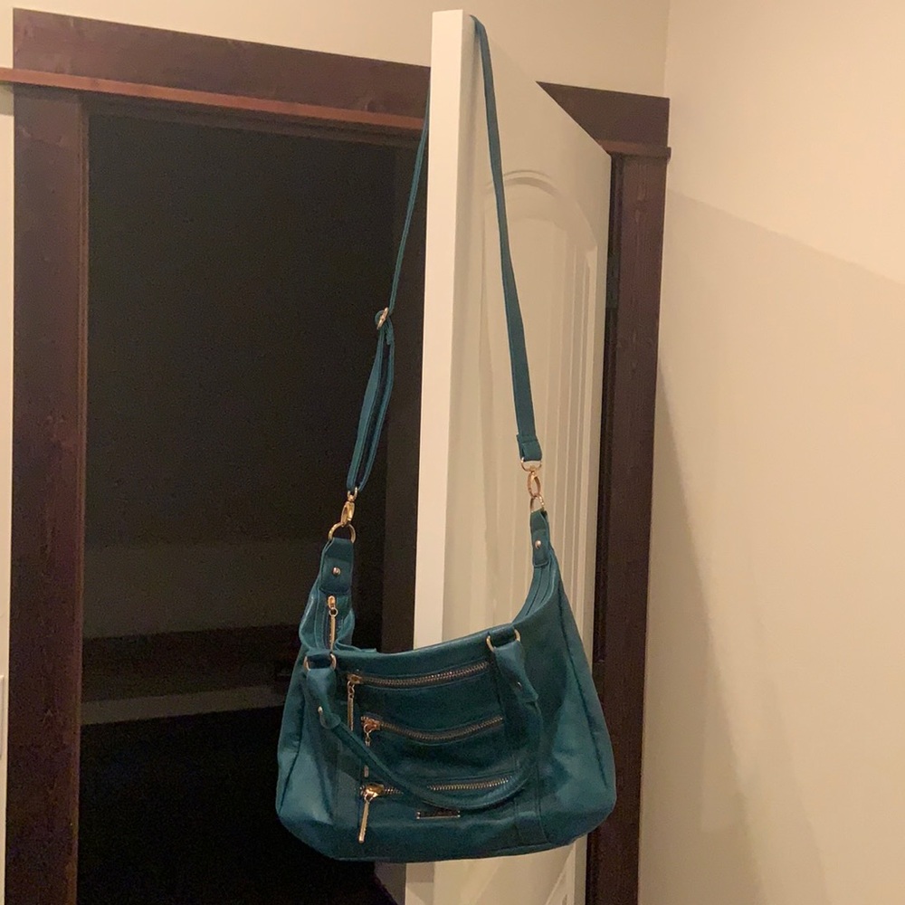 Beautiful, lightly used Rampage purse with long cross body strap or short straps